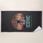 Serviette De Plage Attitude de chat Tropical intemporelle (Devant)