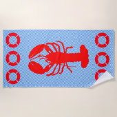 Serviette de plage au homard (Devant)