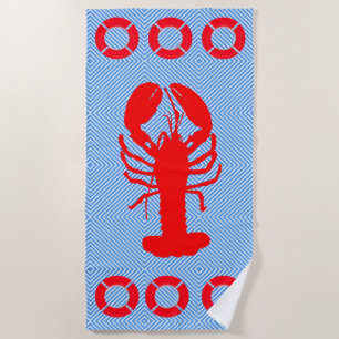 Serviette de plage au homard
