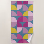 Serviette De Plage au milieu du siècle doux psychédélique couleur ros (Devant)