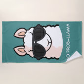 Serviette De Plage Aucun Prob-Lama (Devant)