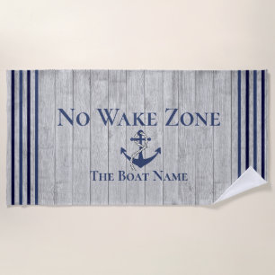 Serviette De Plage Aucune corde d'Ancre de la marine de zone de révei