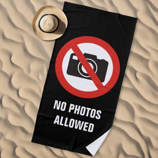 Serviette De Plage Aucune photo autorisée