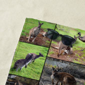 Serviette De Plage Australian Kangaroo Photo Collage, (En situation)