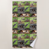 Serviette De Plage Australian Kangaroo Photo Collage, (Devant)