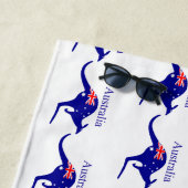 Serviette De Plage Australie Drapeau Kangaroo Thunder_Cove (En situation)