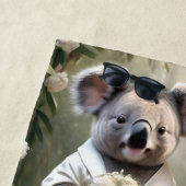 Serviette De Plage Australien Koala Bear Mariage blanc (En situation)