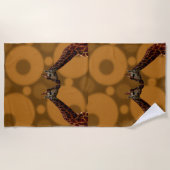 Serviette De Plage Auto-réflexion Giraffe, (Devant)