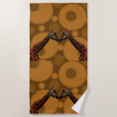 Serviette De Plage Auto-réflexion Giraffe, (Devant)