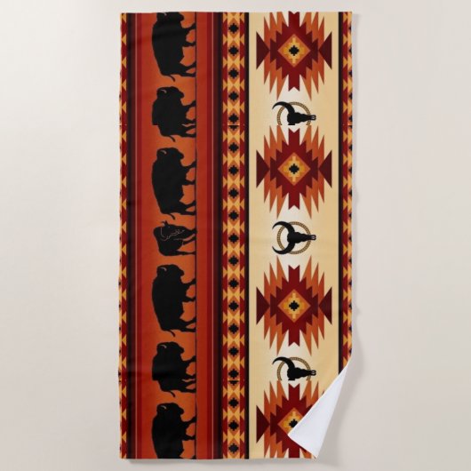 Serviette de plage autochtone amérindien (Devant)