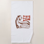 Serviette De Plage Automne Automne Cowgirl Citrouille (Devant)