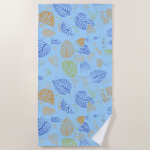 Serviette De Plage Automne, Motif Feuille 3 (Devant)