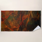Serviette De Plage Automne profond Terre riche automne Abstrait (Devant)