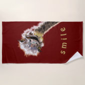 Serviette De Plage Autruche heureuse - (Devant)