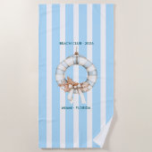 Serviette De Plage Autumn - Fall Coastal Chic Beach Club (Devant)
