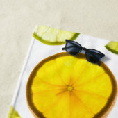 Serviette de plage aux agrumes (En situation)