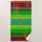 Serviette de plage aux couleurs tendance (Devant)