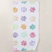 Serviette de plage aux empreintes de pattes en cro (Devant)