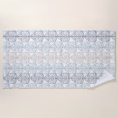 Serviette de plage aux ornements plantes abstraits (Devant)