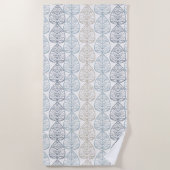 Serviette de plage aux ornements plantes abstraits (Devant)