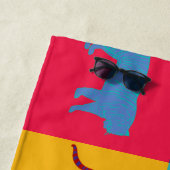 Serviette de plage aux Tigres Pop Art (En situation)