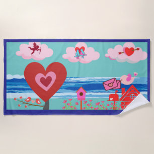 Serviette de plage Avec Amour Plage Paysage doux
