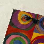 Serviette de plage avec Carrés et cercles de Kandi (En situation)