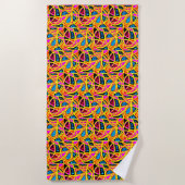 Serviette de plage avec design abstrait (Devant)