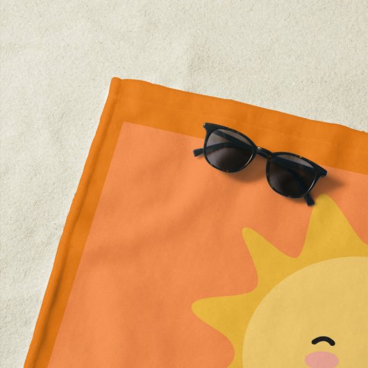 Serviette de plage avec grenouille, océan, poisson (En situation)