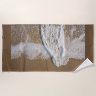Serviette de plage avec image de lavage blanc sur