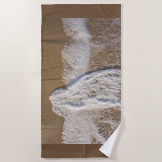 Serviette de plage avec image de lavage blanc sur (Devant)
