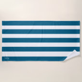 Serviette de plage avec nom de monogramme (Devant)