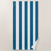 Serviette de plage avec nom de monogramme (Devant)