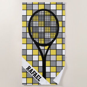 Serviette De Plage Avec nom vérifié 🎾 raquette de tennis