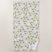 Serviette de plage avec pomme. (Devant)