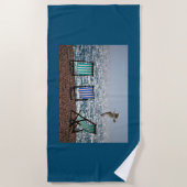 Serviette de plage avec scène relaxante de l'océan (Devant)