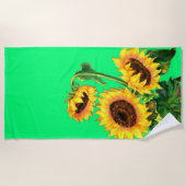 Serviette de plage avec tournesols (Devant)