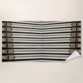 Serviette de plage avec tuyaux d'orgue (Devant)