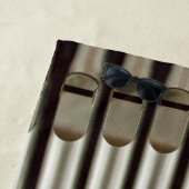 Serviette de plage avec tuyaux d'orgue (En situation)