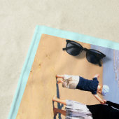 Serviette de plage avec un collage de photos de fa (En situation)