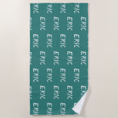 Serviette de plage avec un nom (Devant)