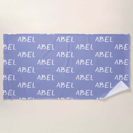 Serviette de plage avec un nom (Devant)