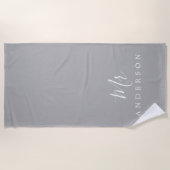 Serviette De Plage Avenir chic M. Gray Monogram (Devant)