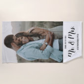 Serviette De Plage Avenir de la photo moderne M. & Mme (Devant)
