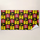 Serviette De Plage Aviateur - AV8R - (Devant)