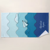 Serviette De Plage Avion papier | L'aventure commence Sport, Actif, (Devant)