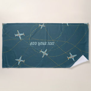 Serviette de plage avion – Personnalisée avec votr