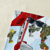 Serviette De Plage Avions rétro caricaturés (En situation)