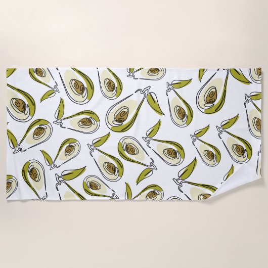 Serviette de plage Avocado (Devant)