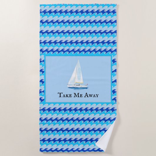 Serviette De Plage Away Away Personnalisable (Devant)